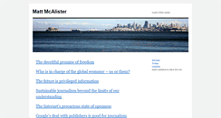 Desktop Screenshot of mattmcalister.com